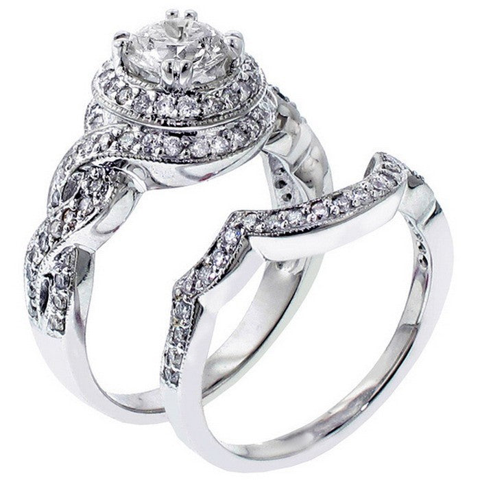 BobbiWeddingRingSetforWomenHaloPaveEngagementWeddingBandRingSetGingerLyneCollection_Silver-3