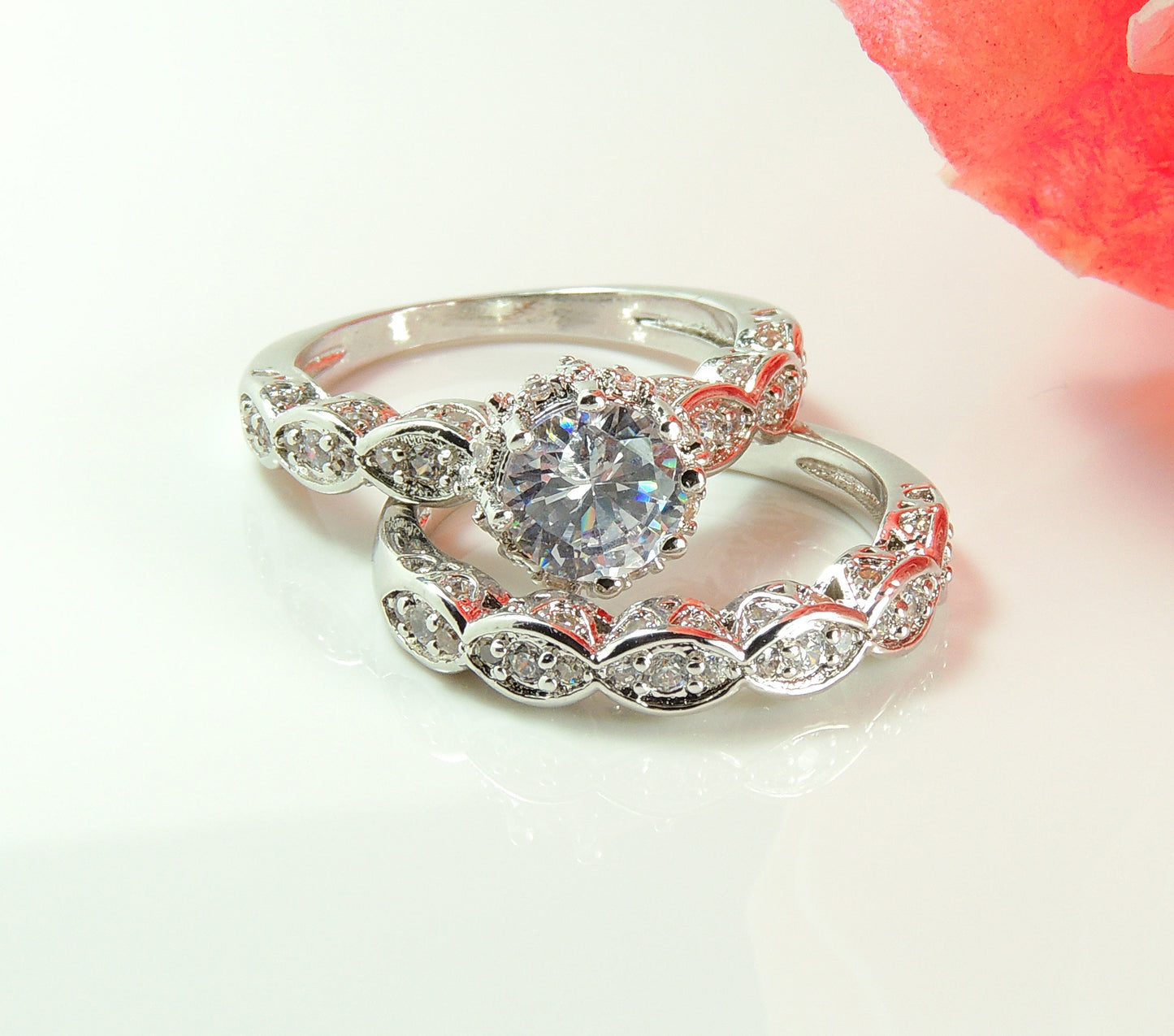 NickieWeddingRingSetEngagementRingMatchingBandCzWomensGingerLyneCollection_WhiteGoldPlated-6