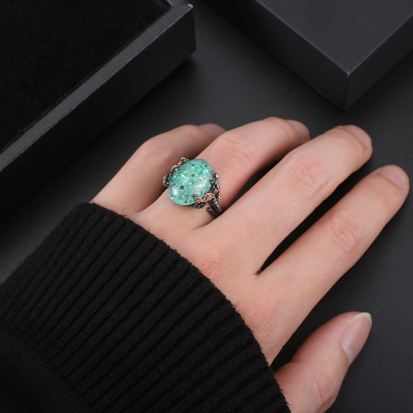 HenriettaFireOpalEngagementRingforWomenPromiseGingerLyneCollection_Green-5