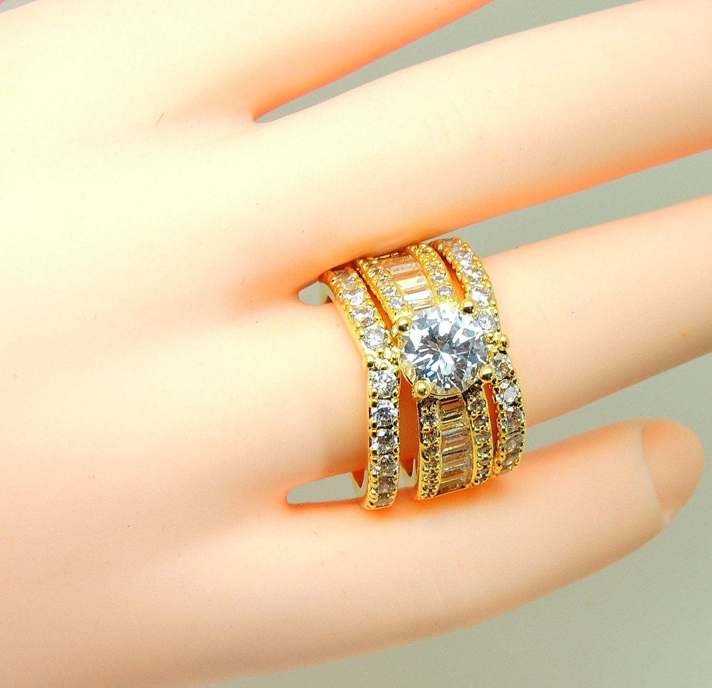 EnchanmentWeddingRingSetforWomen3pcCzEngagementMatchingBandGingerLyneCollection_Gold-5
