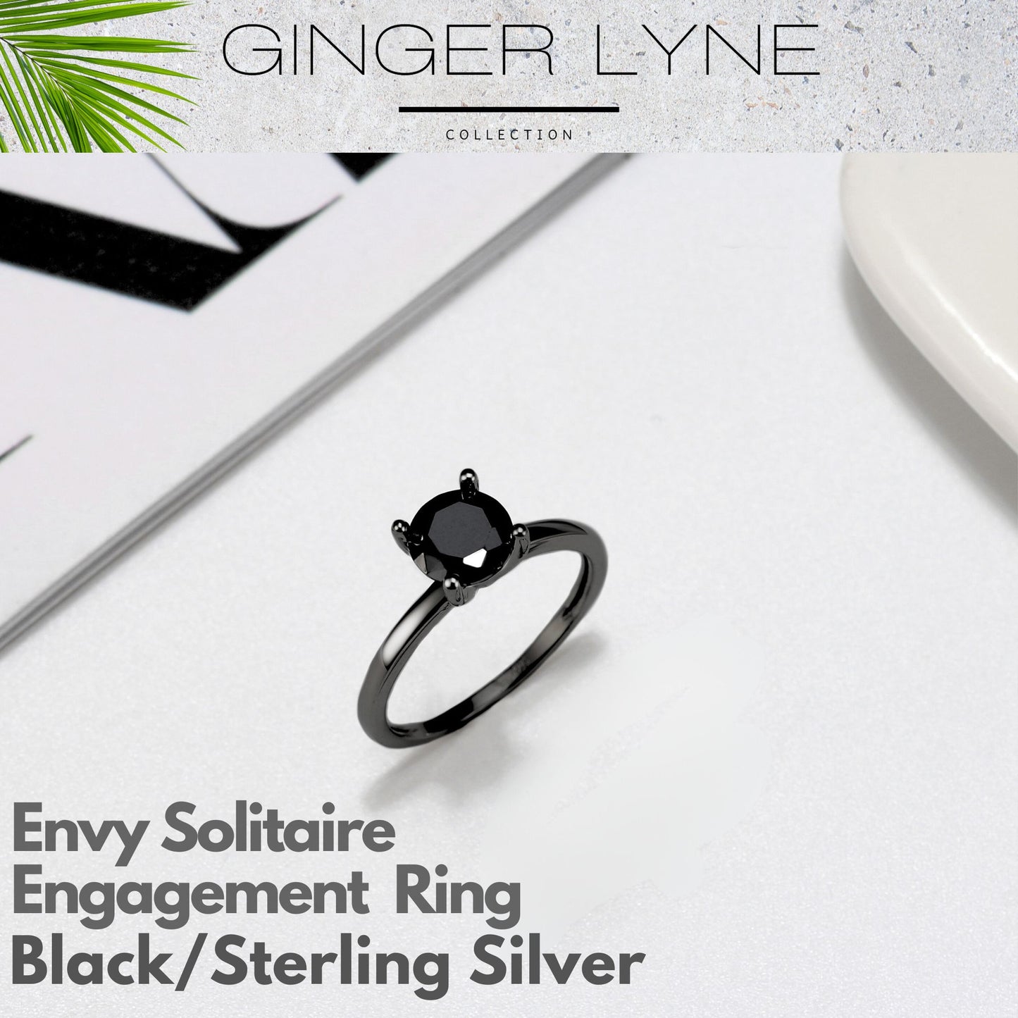 EnvySolitaire1.25CtEngagementRingforWomenPromiseRingforHerCubicZirconiaSterlingSilverGingerLyne_Black-Blk-2
