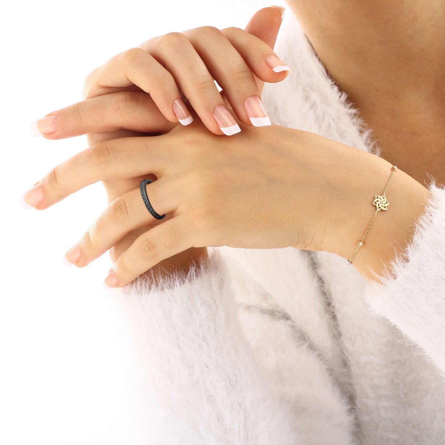 VictoriaAnniversaryBandRingSterlingSilverCzWomensGingerLyneCollection_BlackBlack-5