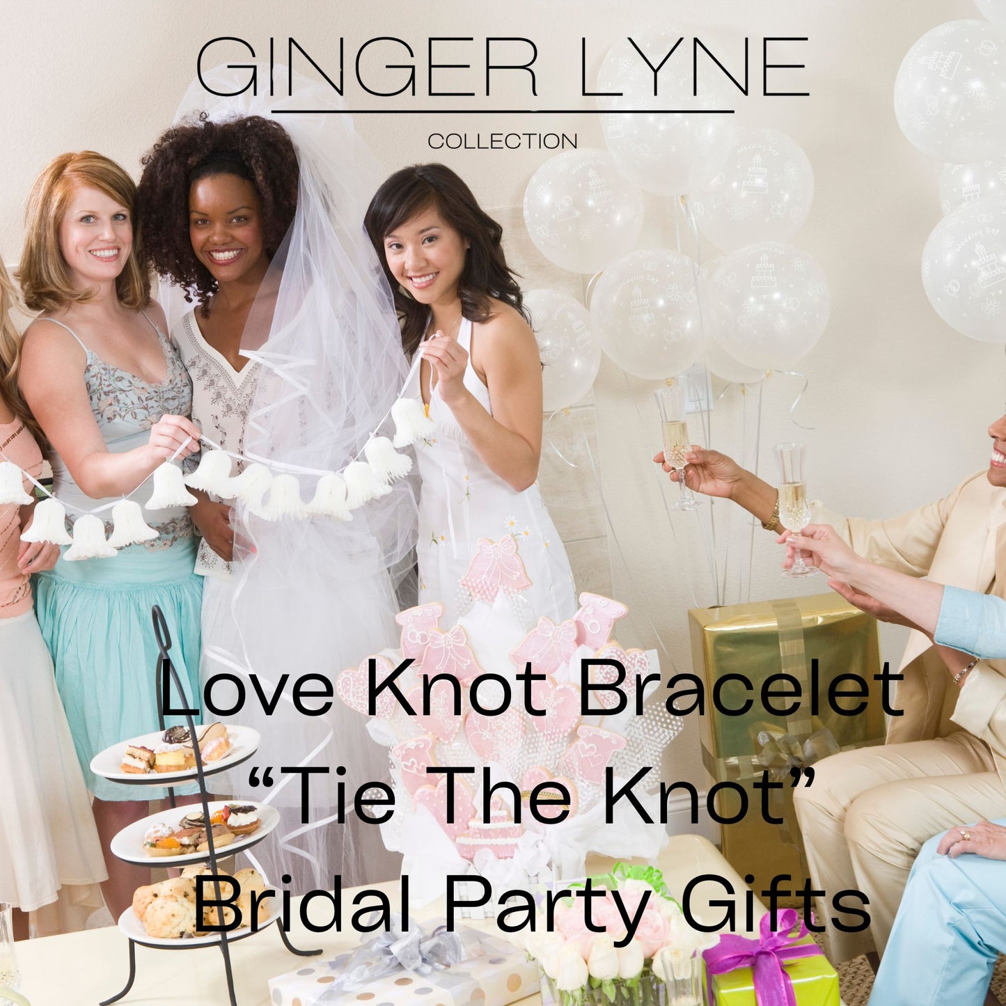 LoveKnotBraceletforWomenorMenbyGingerLyneBridalPartyGiftsLargeAdjustableBangle_Gold-8