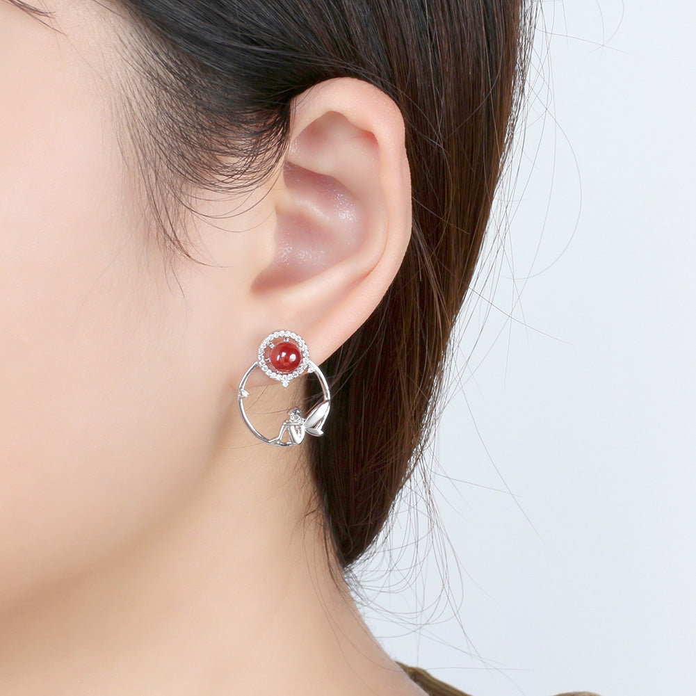 FairySterlingSilverRedGarnetCzStudEarringsforWomenGingerLyneCollection_Silver-5