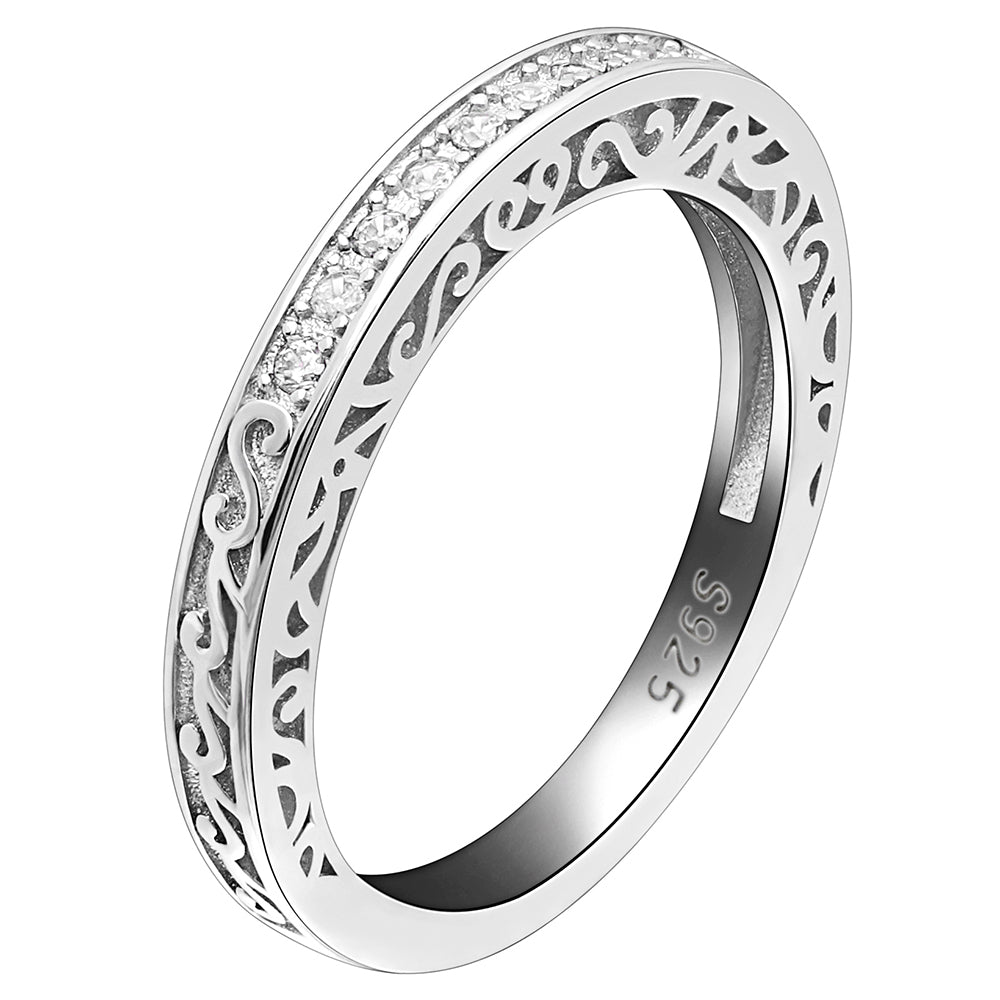 CynthiaClearCzSterlingSilverAnniversaryRingWeddingBandWomenGingerLyneCollection_Clear-1