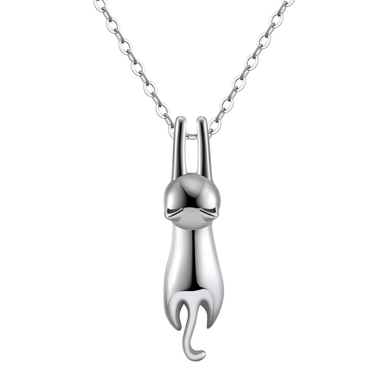 HangingCatKittyPendantNecklaceforWomenSterlingSilverGingerLyneCollection_Silver-1