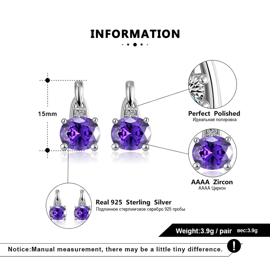 DropStudEarringsforWomenPurpleOvalCzSterlingSilverWomensGingerLyneCollection_Purple-6