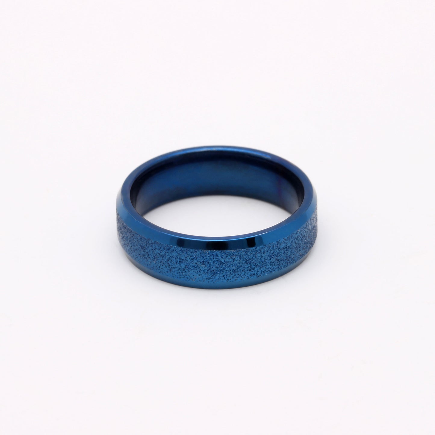 6mmStainlessSteelWeddingBandRingWomenMenGingerLyneCollection_6mmBlue-3