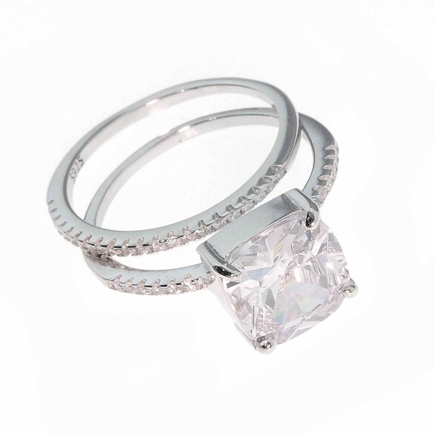 SavannahWeddingRingSetSterlingSilverEngagementWingCzBandGingerLyneCollection_Silver-5