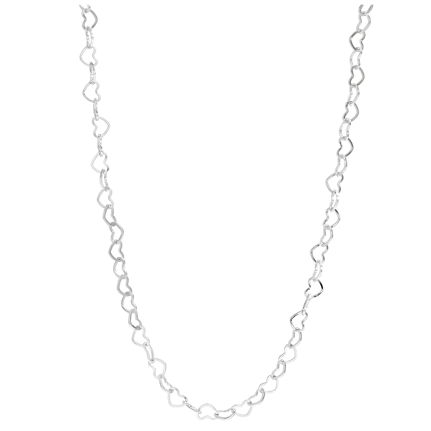 HeartLinkChainNecklaceforWomen20Inch18KGoldPVDPlatedStainlessSteelGingerLyne_Silver-2