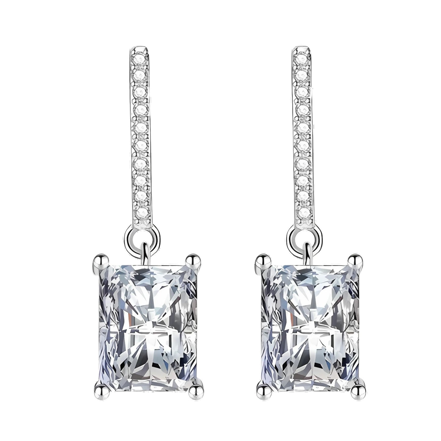 LioraDangleEarringsforWomenEmeraldCutCubicZirconiaHookGingerLyneCollection_Clear-1