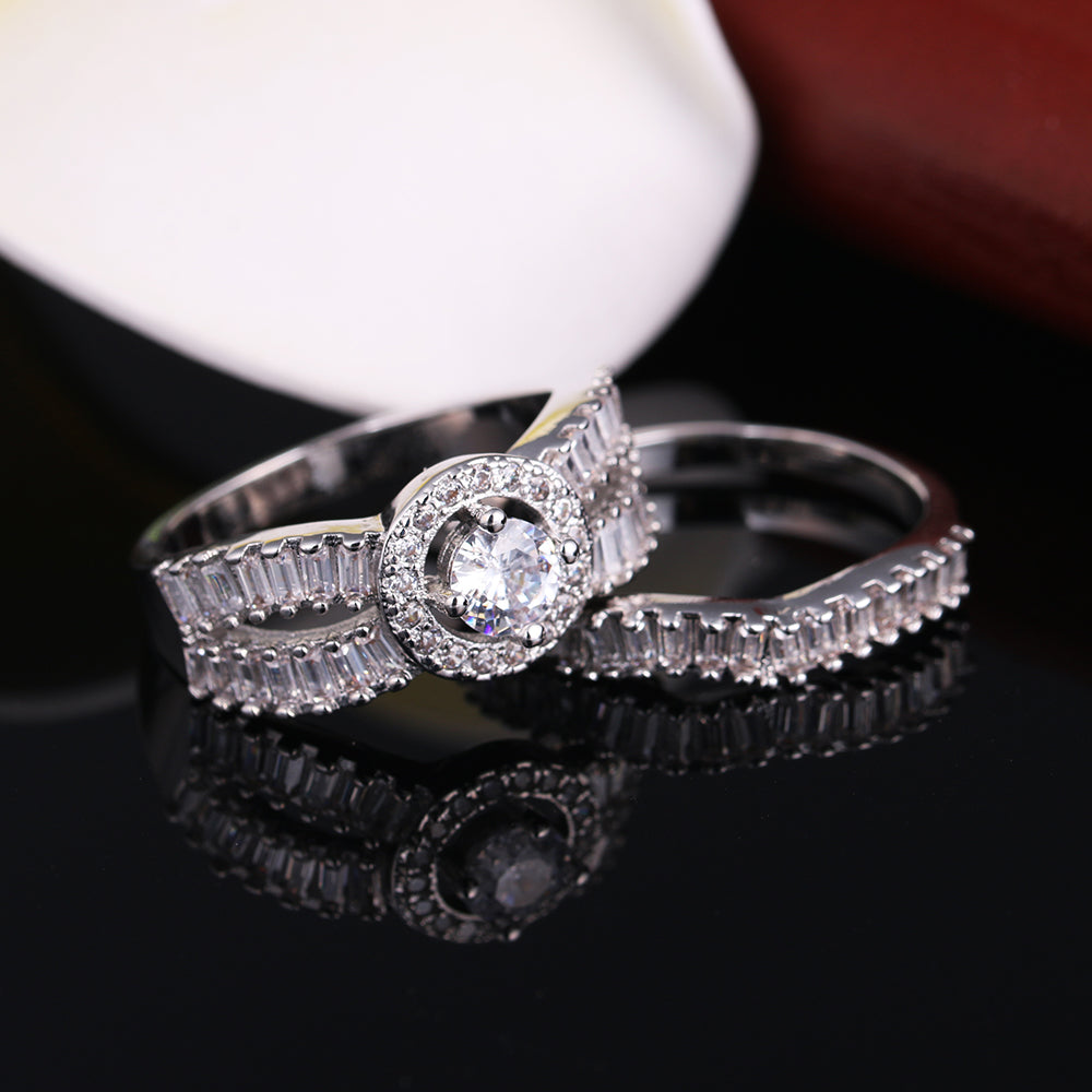AngelinaWeddingRingSetforWomenCubicZirconiaEngagementRingMatchingBandGingerLyneCollection_Silver-5