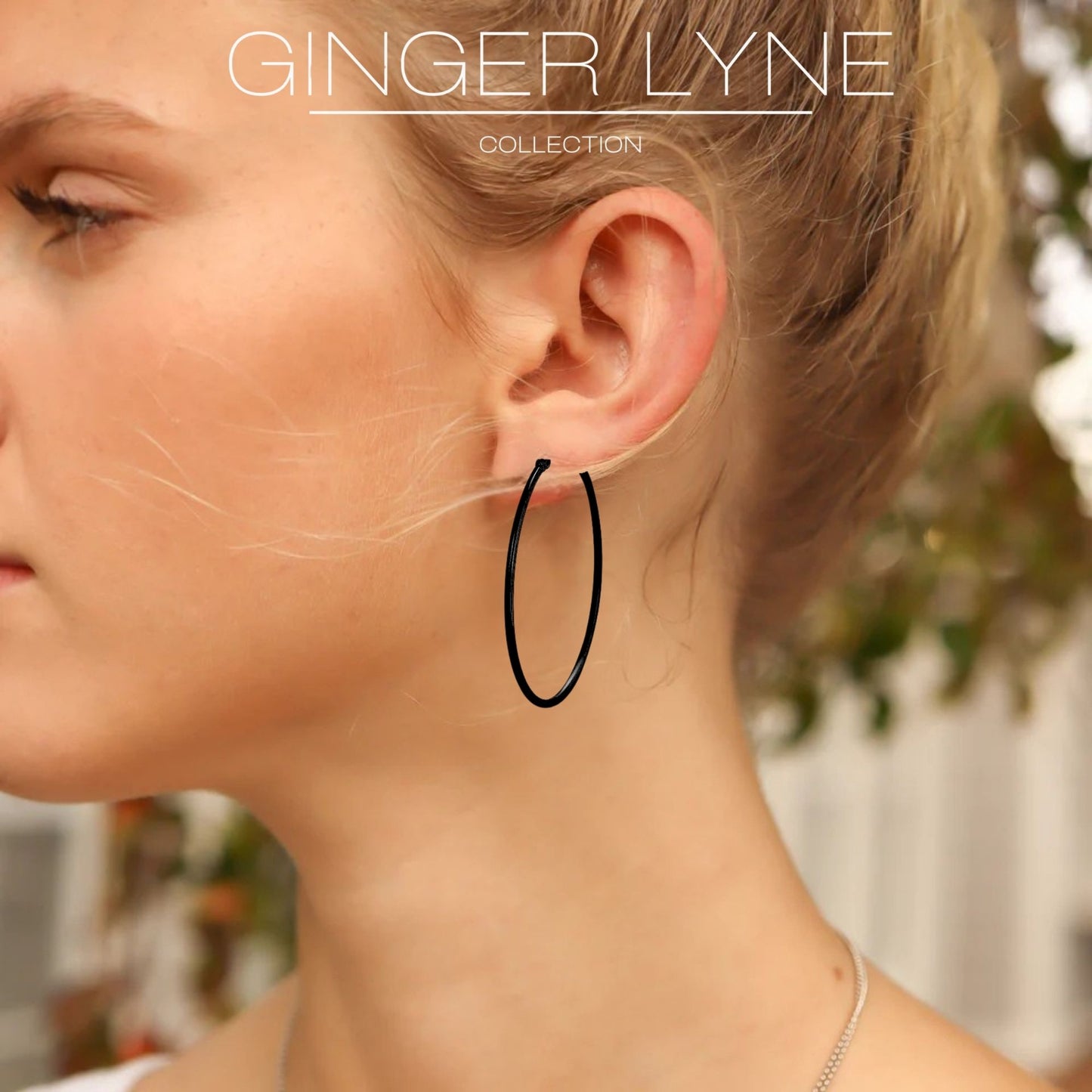 BlackHoopEarringsforWomenThinLarge50mmor60mmStainlessSteelGingerLyneCollection_Black-6