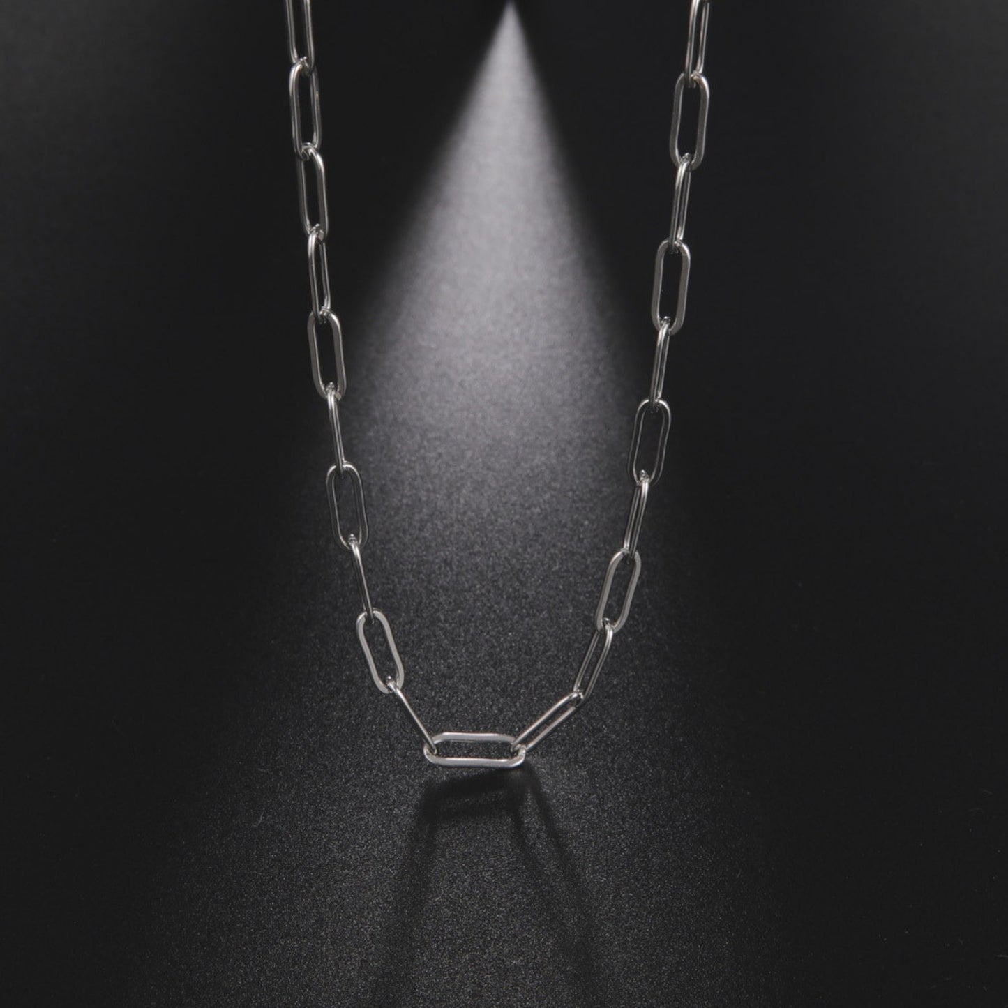 PaperclipChainNecklaceorBraceletforWomenorMenStainlessSteelGingerLyneCollection_Necklace-Silver-2