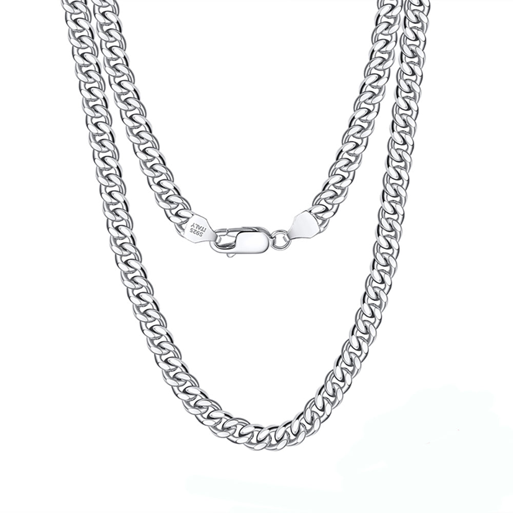 MiamiCubanLinkChainNecklaceMenWomen18ItalianSterlingSilver5mmGingerLyneCollection_Silver-1