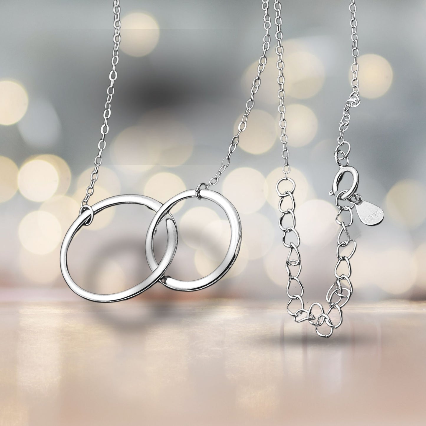 LinkedCirclesPendantNecklaceforWomen18-20",SterlingSilverGingerLyneCollection_Silver-3
