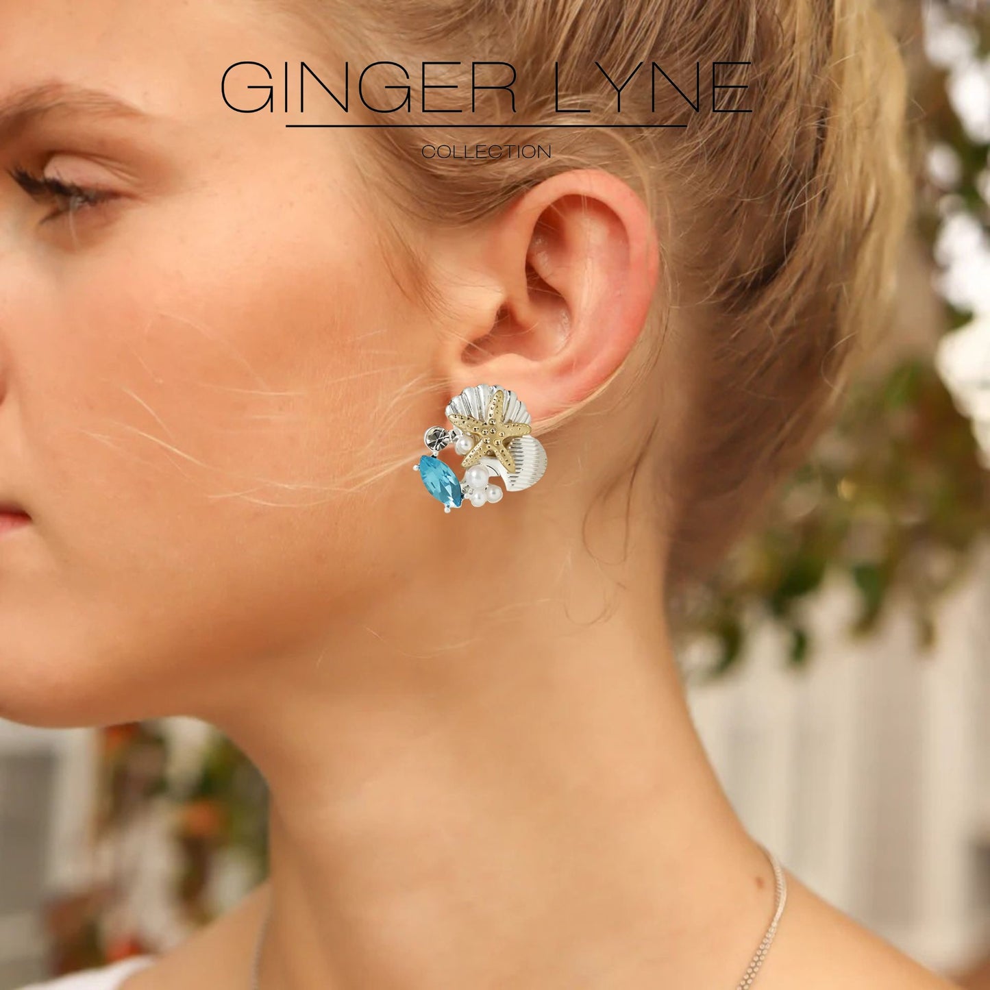 StarfishShellEarringsforWomenPearlCZGoldPlatedStudStyleBeachThemeGingerLyne_Silver-4