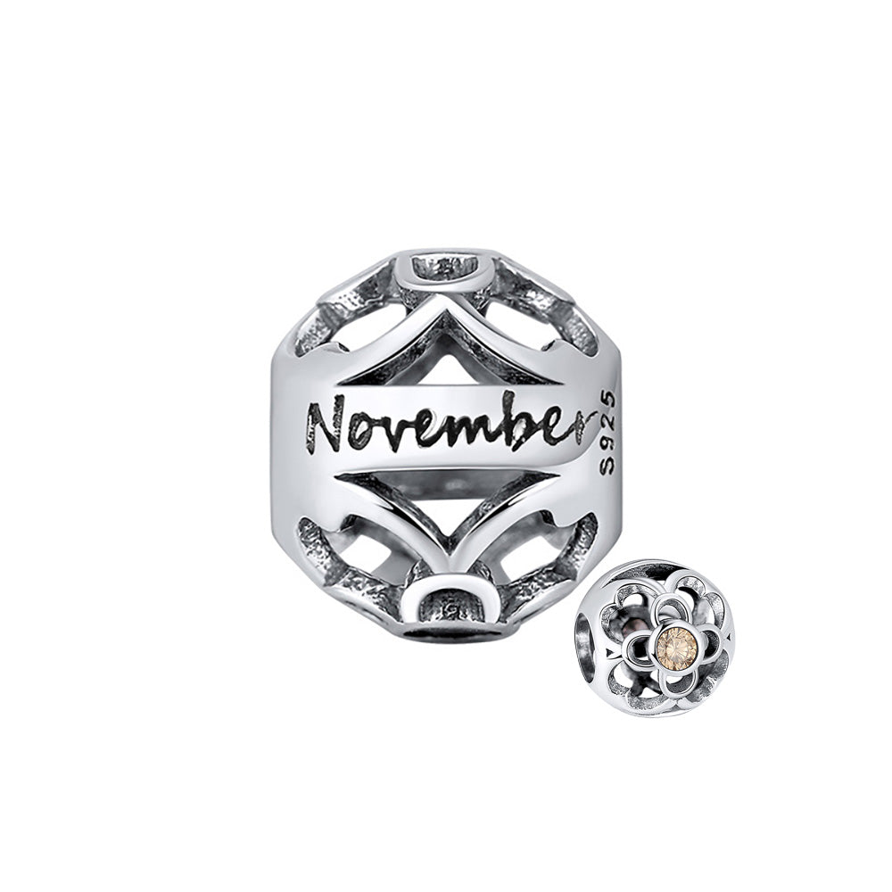 BirthstoneCharmsforBraceletSterlingSilverCZWomensGingerLyneCollection_November-1