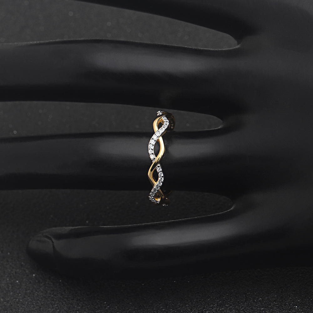 LindaWeddingBandEternityRingforWomenSterlingSilverGingerLyneCollection_Gold-5