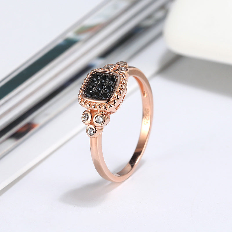 EngagementRingforWomenRoseGoldPlatedSterlingSilverBlackCzGingerLyneCollection_Black-3