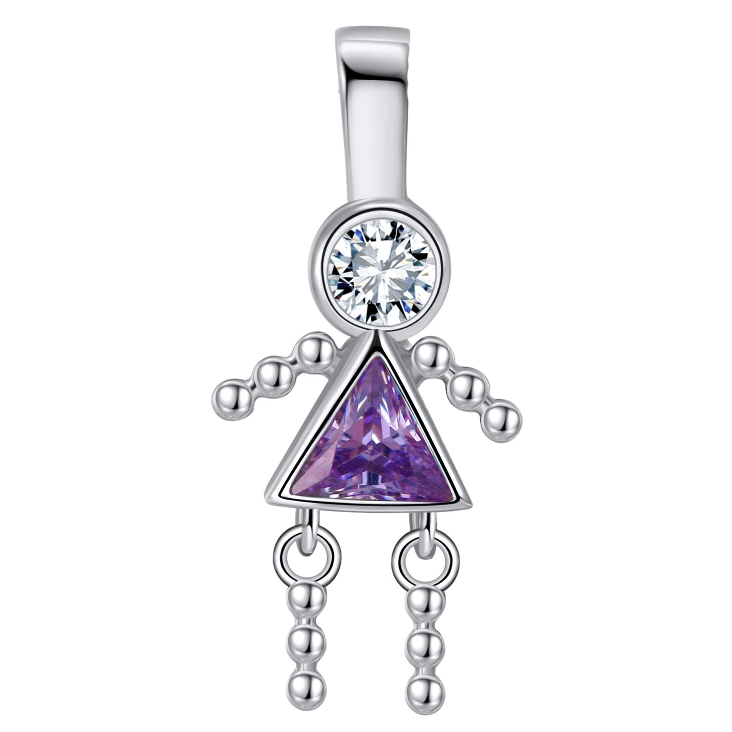 BabyBoyorGirlBirthstoneCharmforMomFamilyTreeGrandmaNecklacebyGingerLyneCZSterlingSilver_GirlFebruary-1
