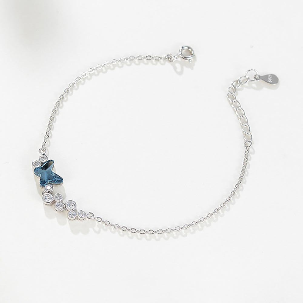 ButterflyBraceletforWomenSterlingSilverBlueElementCrystalGingerLyneCollection_Blue-2