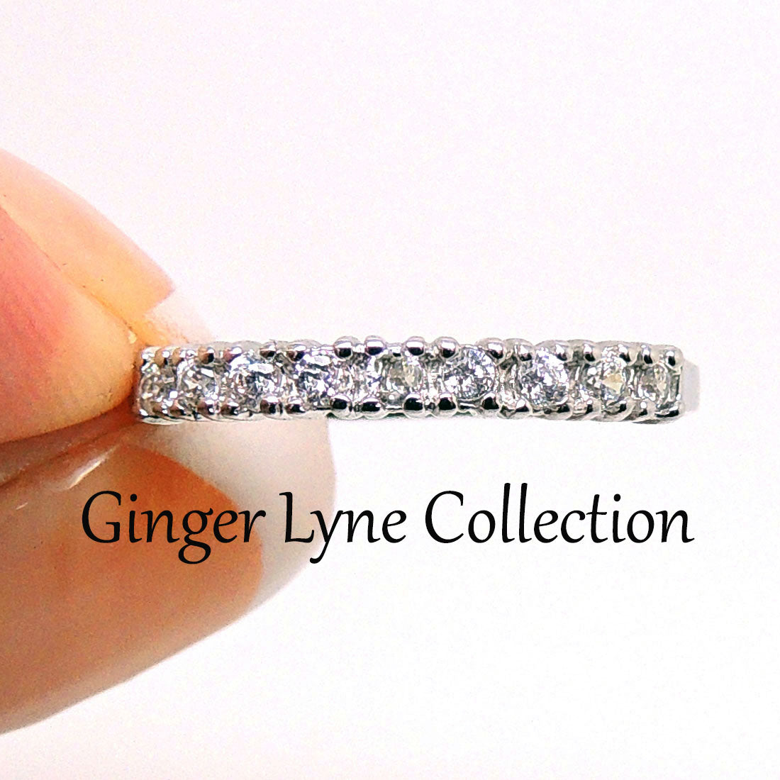 CarolineAnniversaryBandforWomenHalfEternityRingWhiteGoldPlatedCZGingerLyne_Silver-2