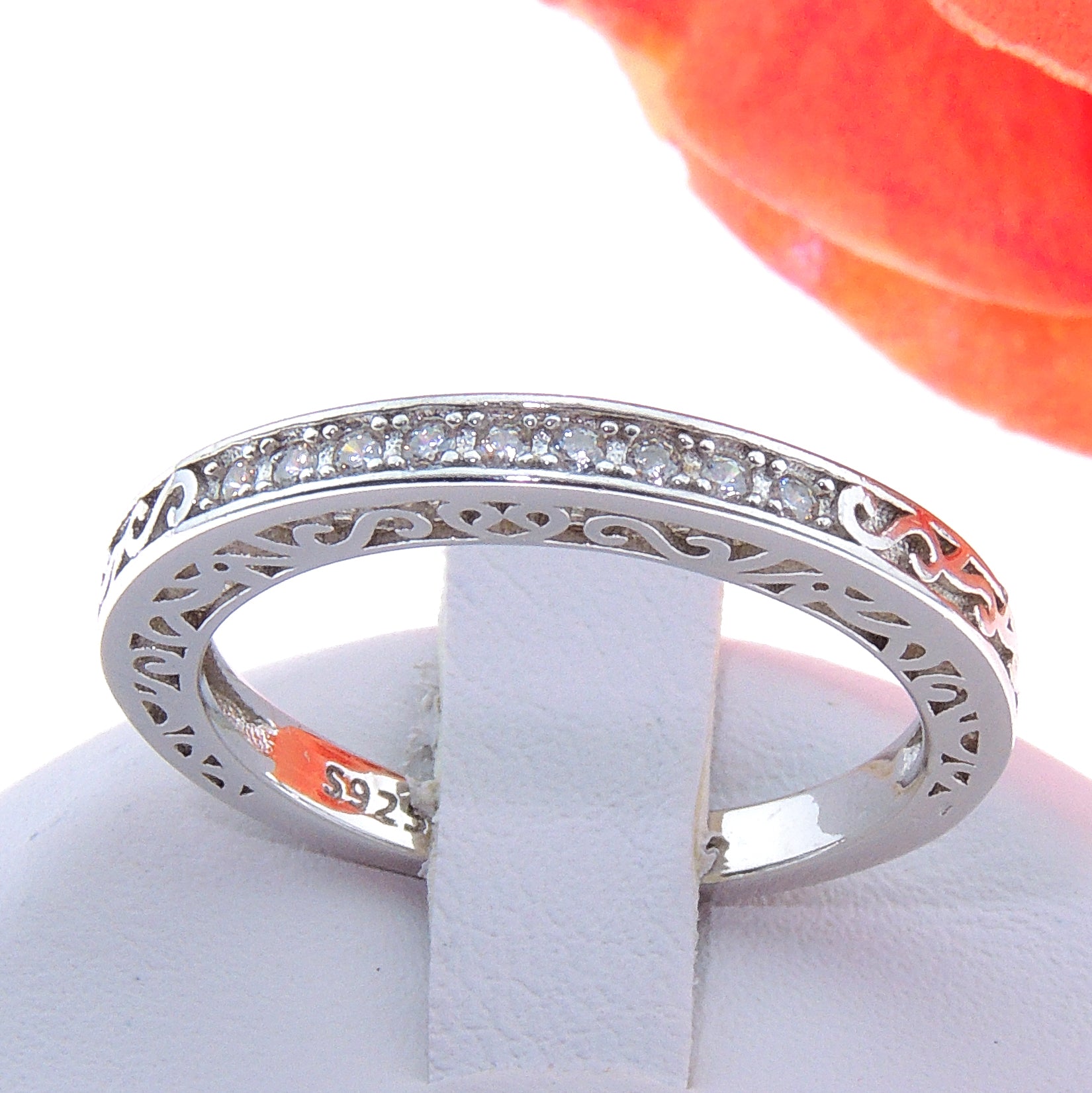 CynthiaClearCzSterlingSilverAnniversaryRingWeddingBandWomenGingerLyneCollection_Clear-6