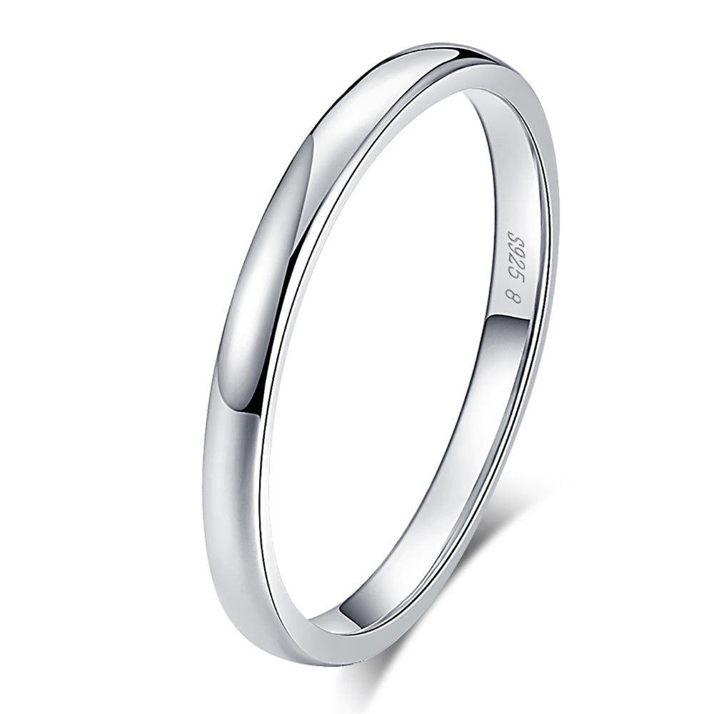 WeddingBandRingforMenorWomenPlain2mmSterlingSilverGingerLyneCollection_Silver-1