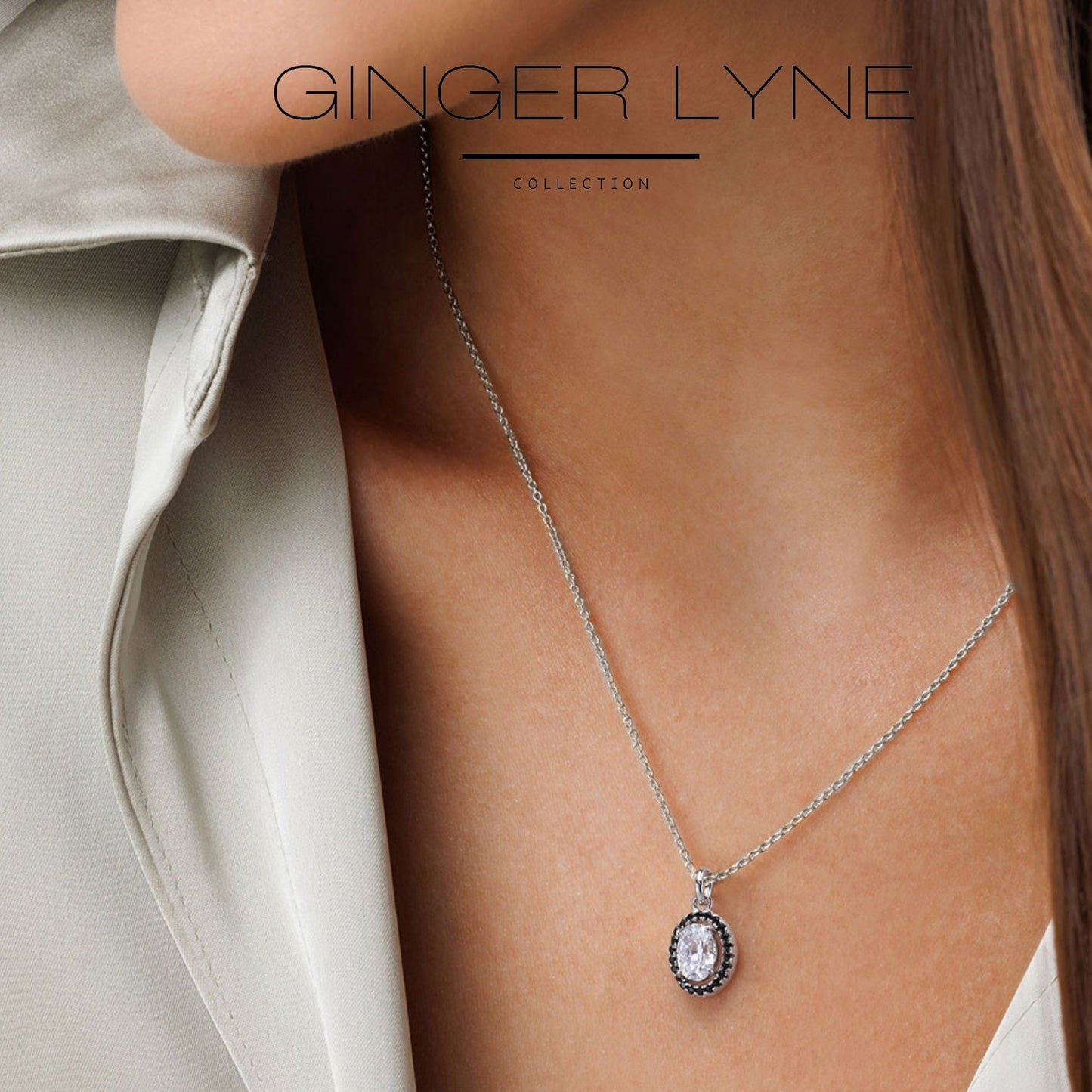 OvalCutBlackHaloNecklaceforWomenSimulatedDiamondSterlingSilverGingerLyne_Black-3
