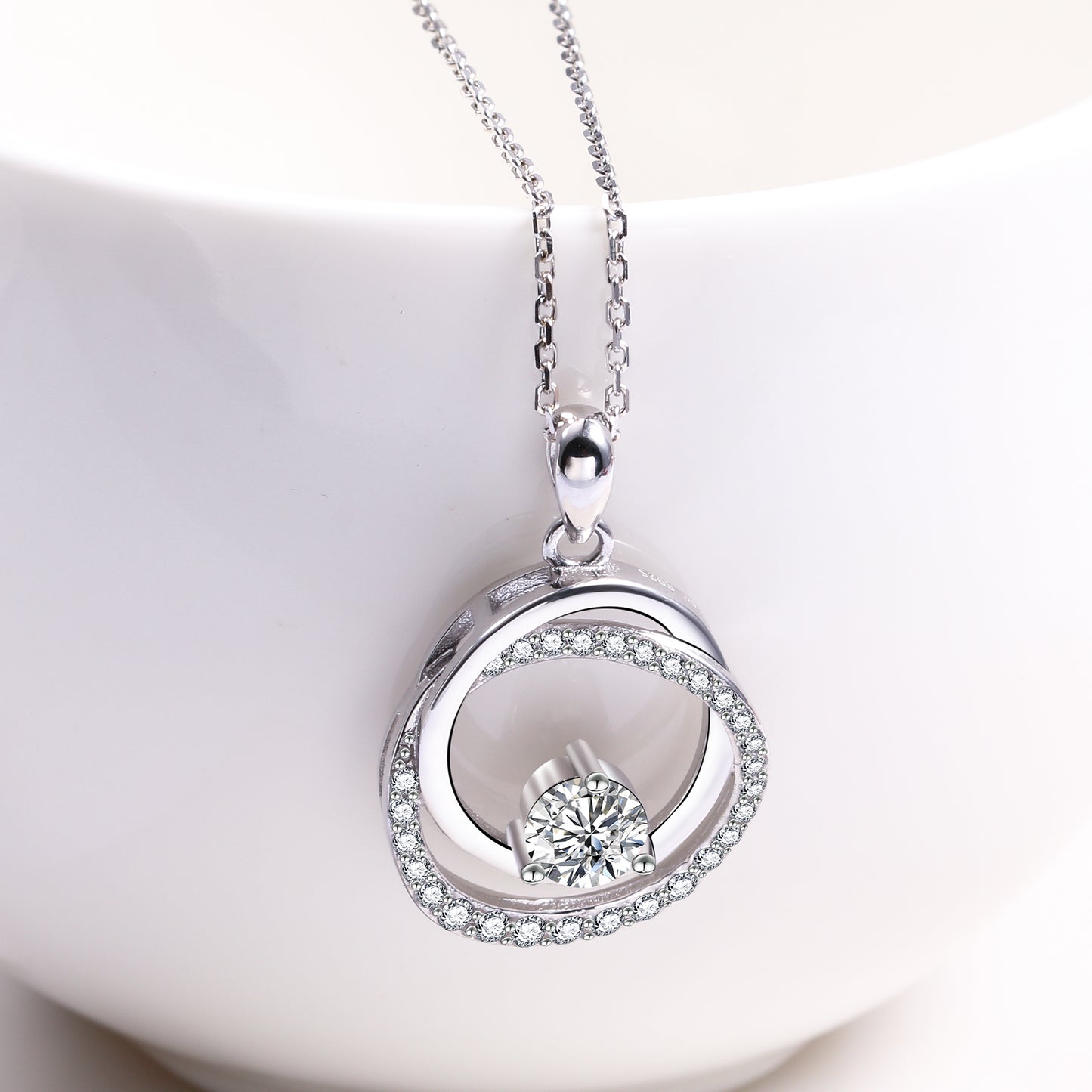 GalaInfinityPendantNecklaceWomensSterlingSilverCZGingerLyneCollection_Clear-3