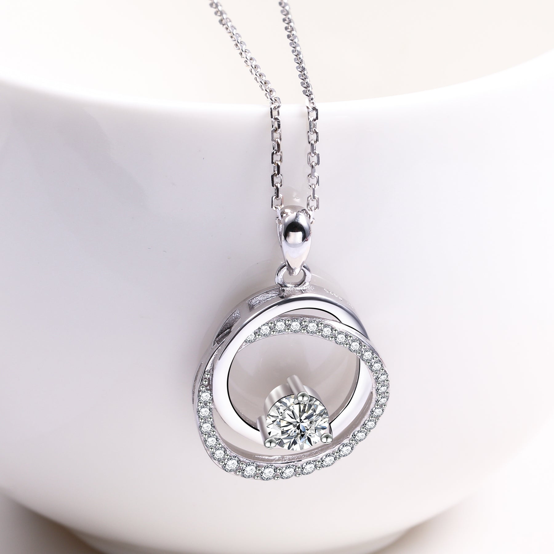 GalaInfinityPendantNecklaceWomensSterlingSilverCZGingerLyneCollection_Clear-3