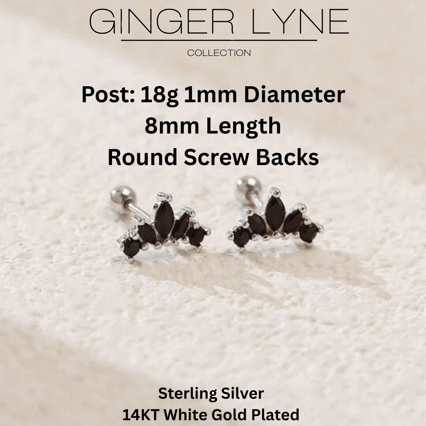 BlackMarquiseCZFlatBackEarringsforCartilageHelixTragusLobe18gSterlingSilver1pairbyGingerLyne_Silver-3