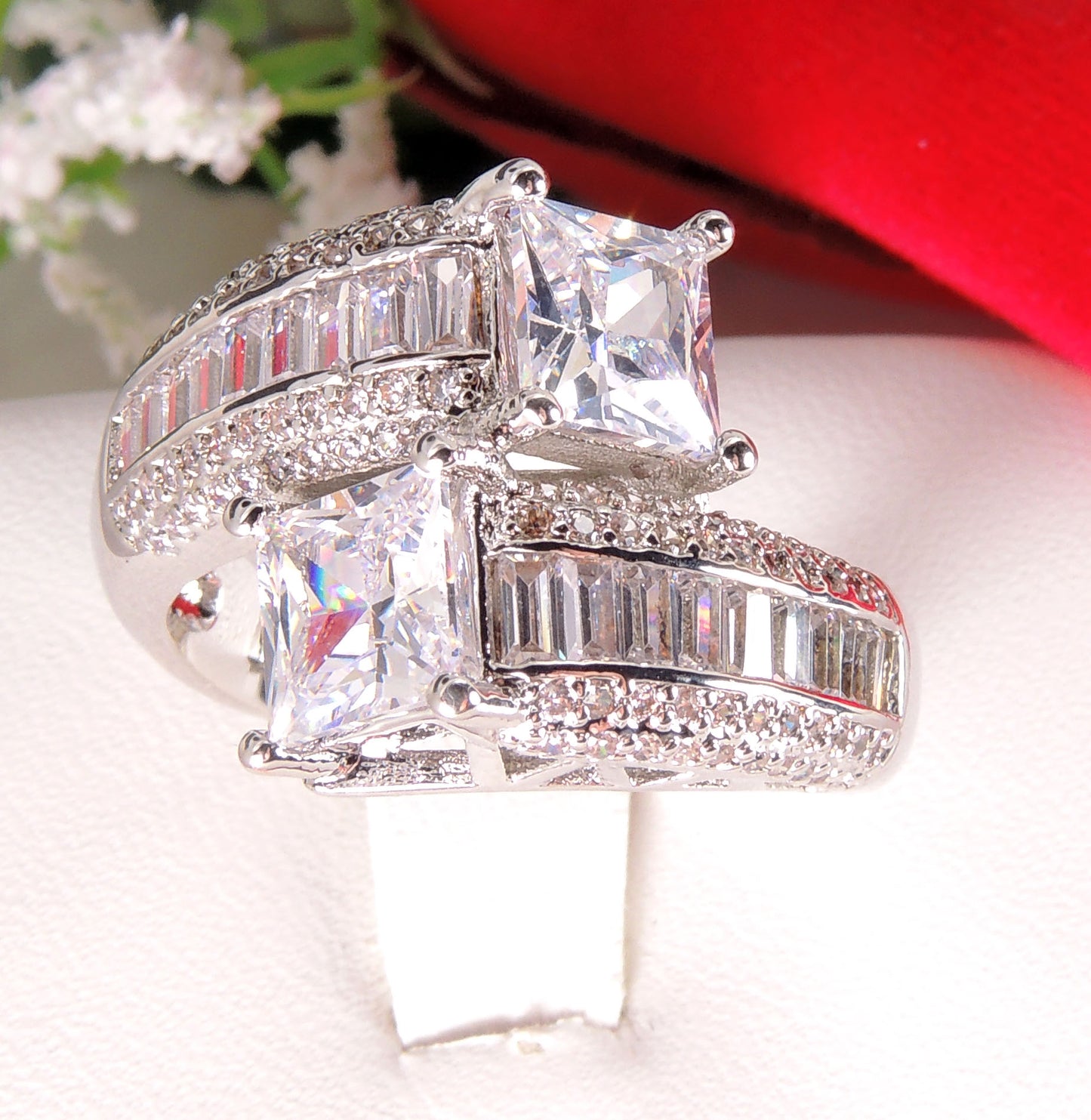 HeatherEngagementStatementRingWomensWhiteGoldPlatedGingerLyneCollectionSize10_Silver-6