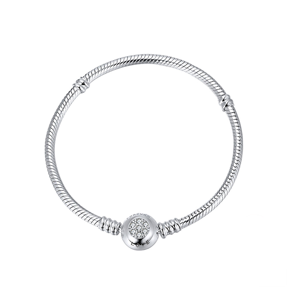 SnakeChainCharmBraceletSterlingSilverCzLoveClaspGingerLyneCollection_21cmSnake-1