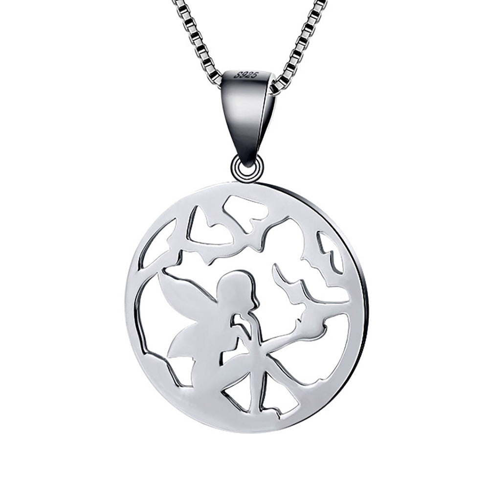 FairySterlingSilverPendantChainNecklaceWomenWhimsicalFairiesGingerLyneCollection_Silver-1