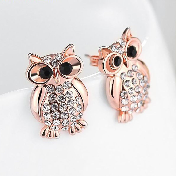 HootOwlStudEarringsRoseGoldPlatedCzTeacherWomenGingerLyneCollection_Gold-3