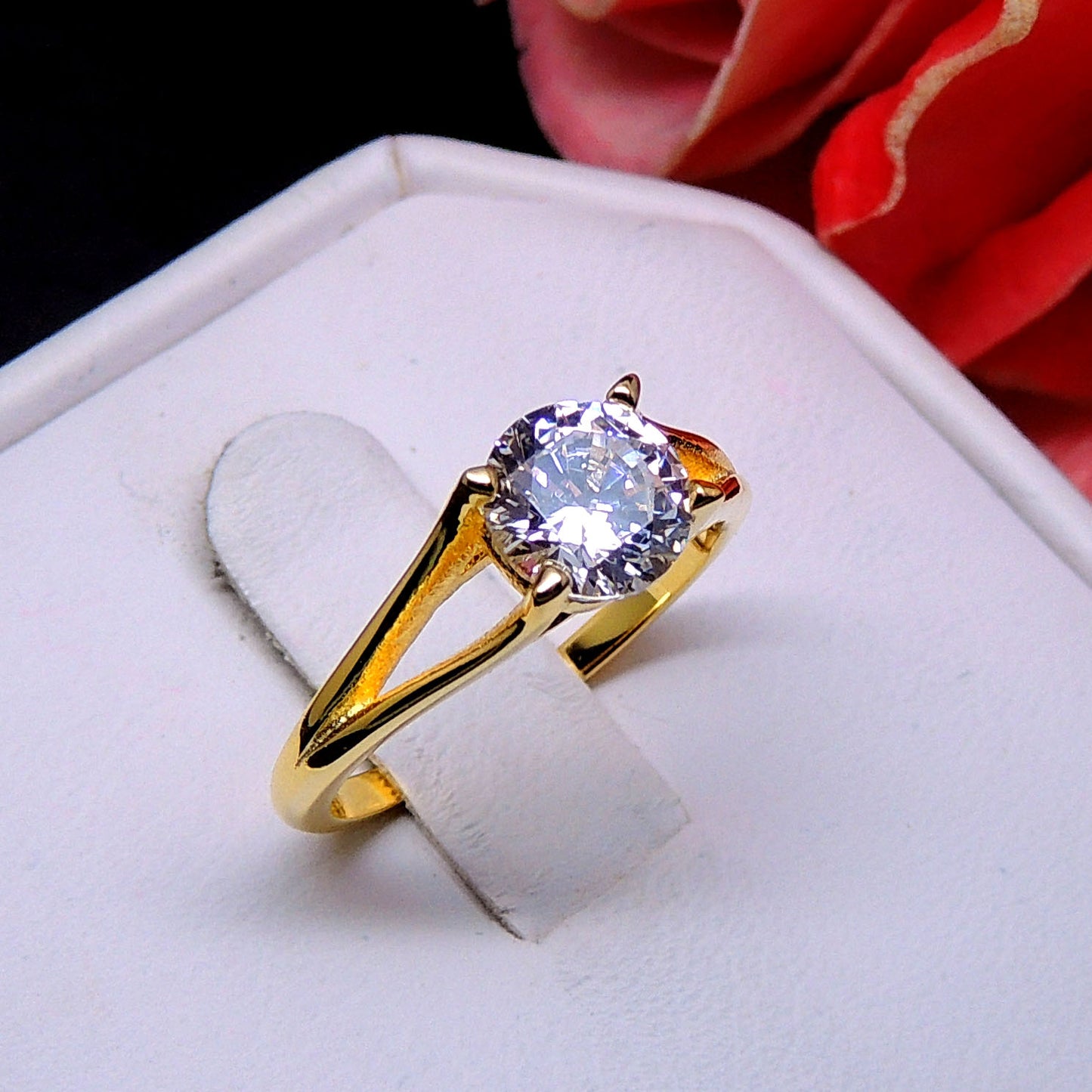 ArielEngagementRingCubicZirconiaWomenSterlingSilverGingerLyneCollection_Gold-4
