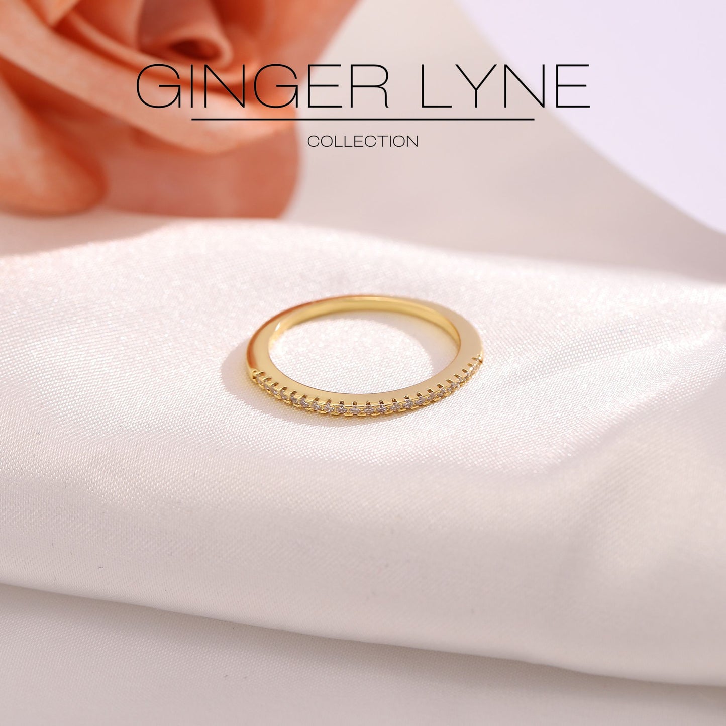 ThinWeddingBandforWomenSterlingSilverCZAnniversaryHalfEternityBandStackablebyGingerLyne_Gold-2