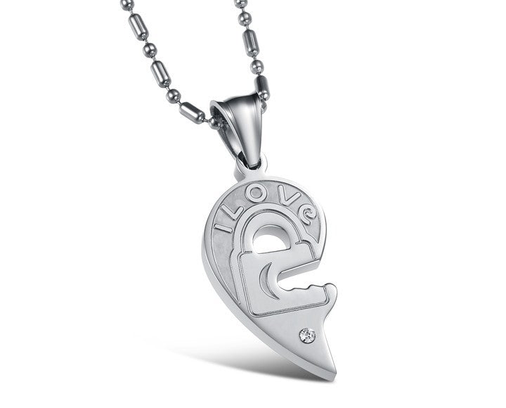 KeytoHeartILoveYouNecklaceSetforCouplesStainlessSteelGingerLyneCollection_Silver-3