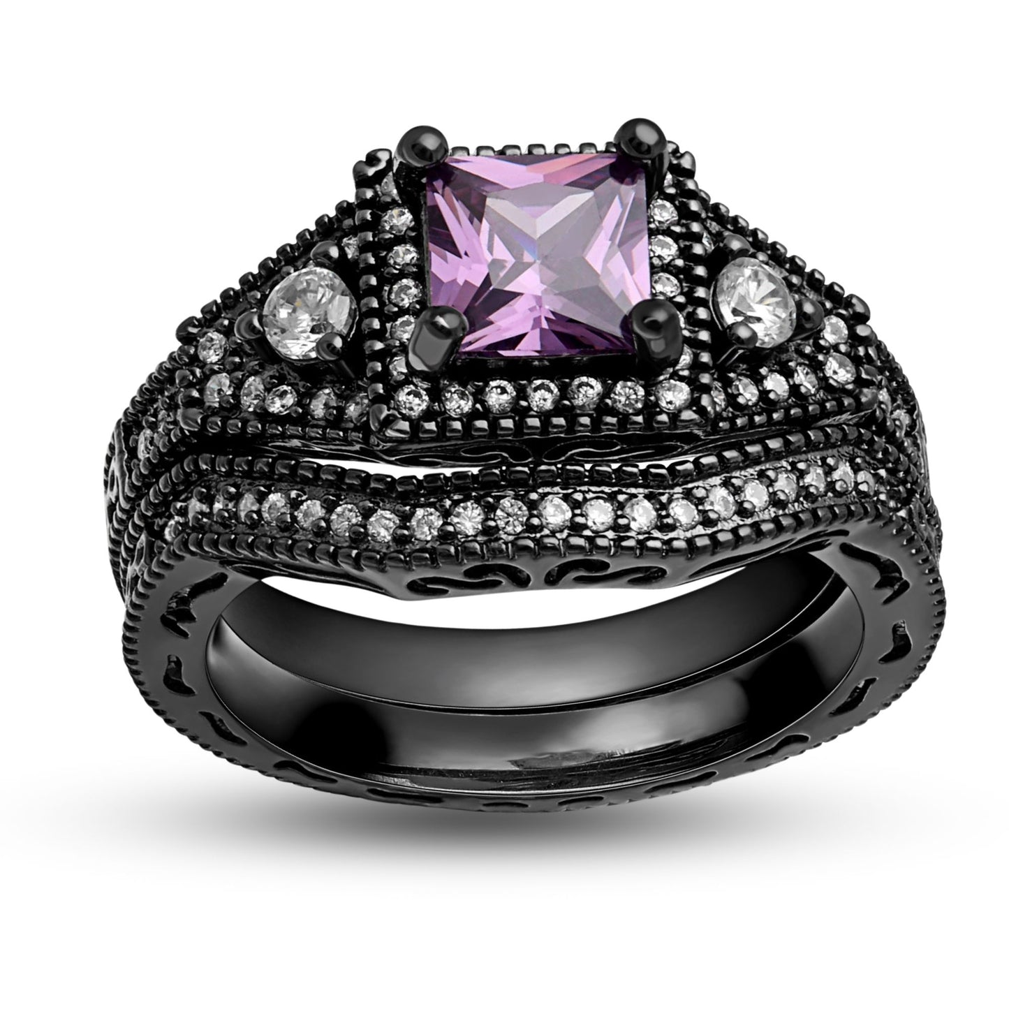 DanielleWeddingRingSetforWomenCZBlackEngagementGingerLyneCollection_Purple-1