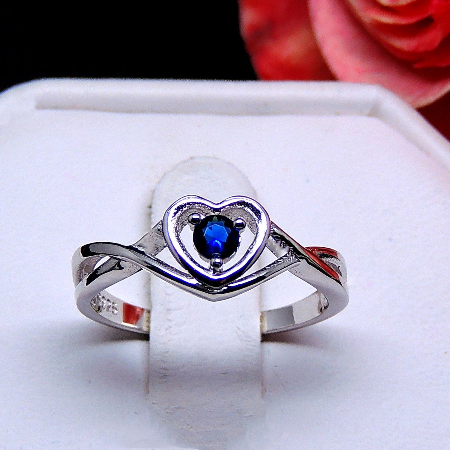 ChristineEngagementRingforWomenPromiseHeartBirthstoneCzSterlingSilverbyGingerLyne_September-Blue-2