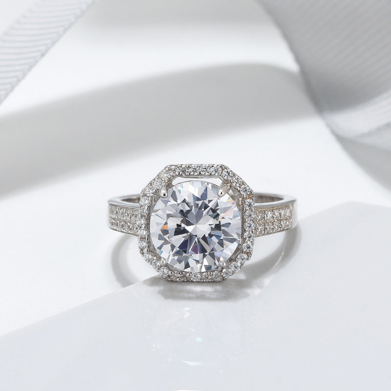 HaloBridalEngagementRingforWomen4CTCZSterlingSilverGingerLyneCollection_Silver-2