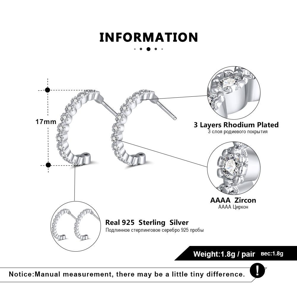 HalfHoopEarringsforWomenSterlingSilverClearCzGingerLyneCollection_Silver-6