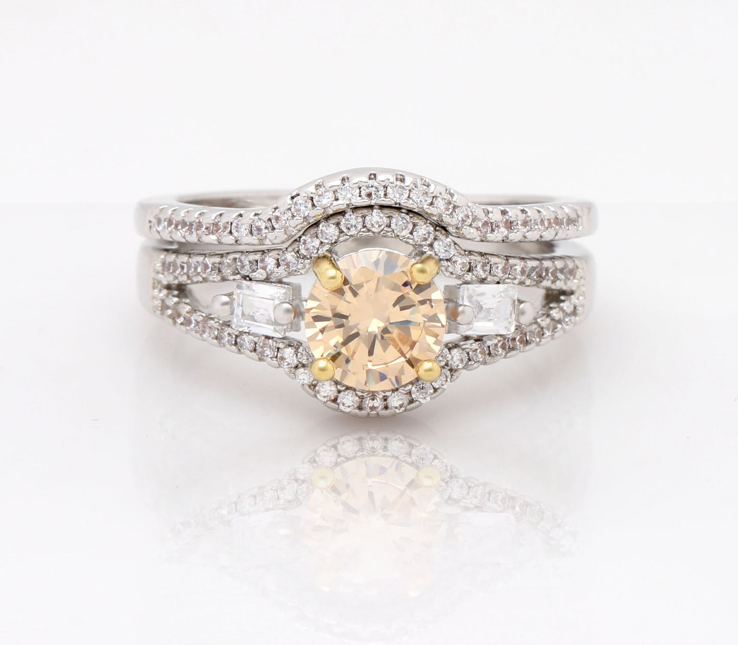 SashaWeddingRingSetforWomenChampagneCzEngagementMatchingBandGingerLyneCollection_Silver-4