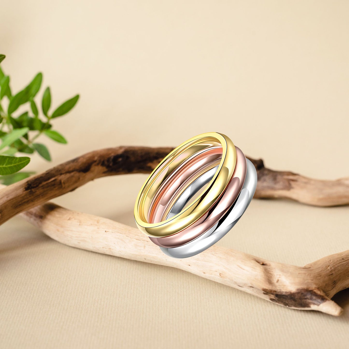 3RingWeddingBandSetStainlessSteelWomenMenbyGingerLyneCollection_Silver-2