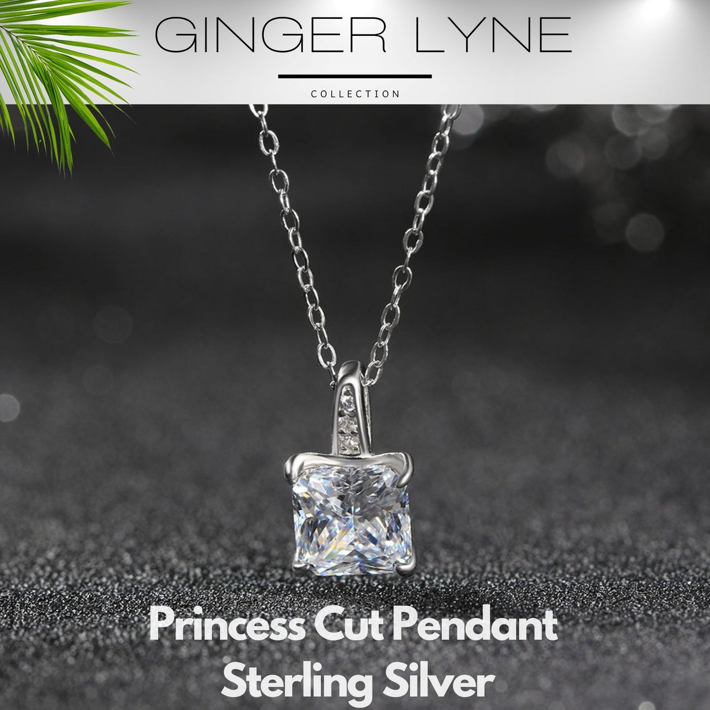 PrincessCutSolitaireNecklaceforWomenSterlingSilver2CtCubicZirconia18"ChainGingerLyne_Silver-2