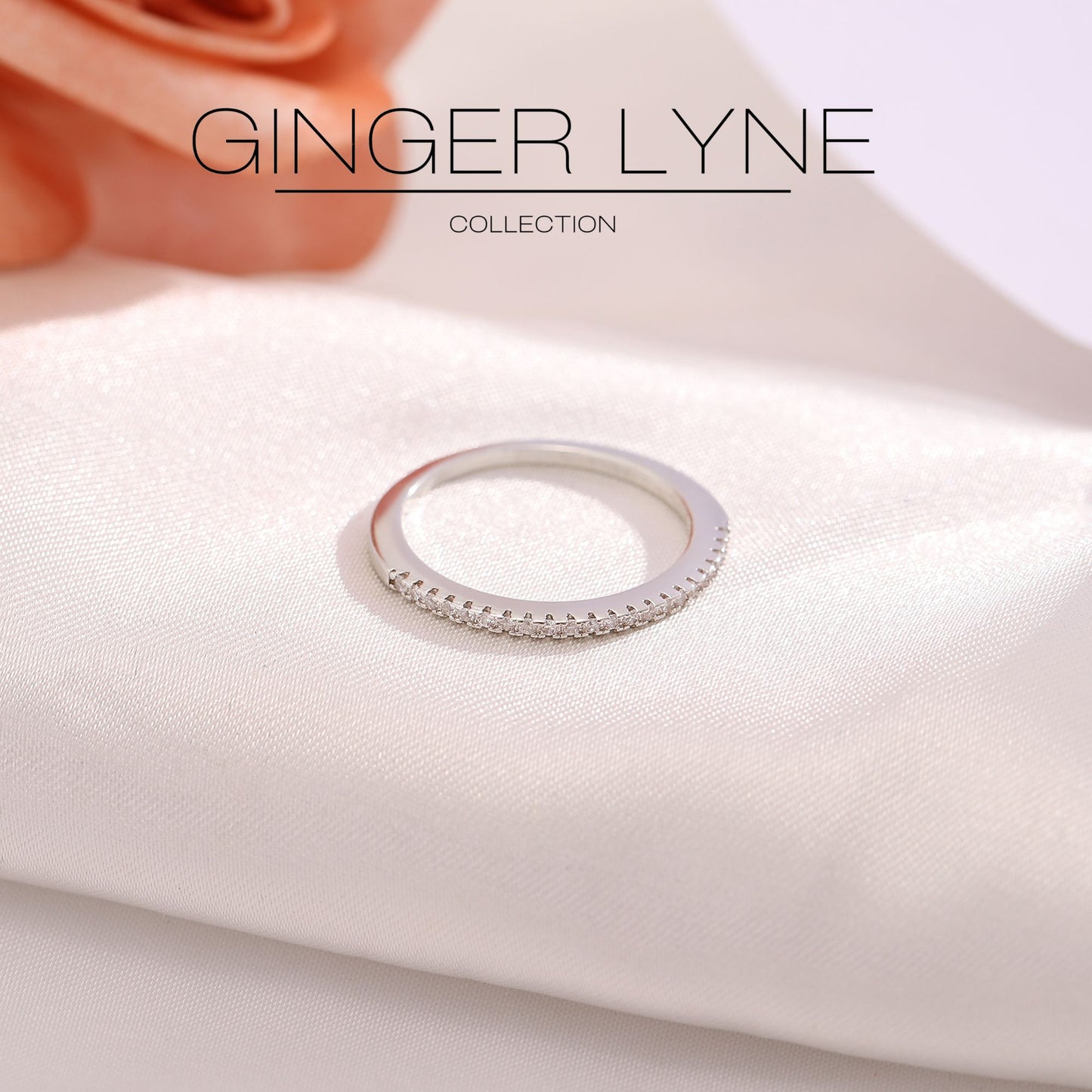 ThinWeddingBandforWomenSterlingSilverCZAnniversaryHalfEternityBandStackablebyGingerLyne_Silver-2