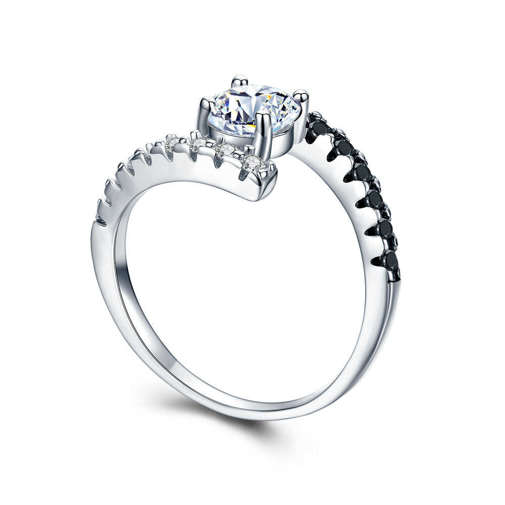 KylieEngagementRingBridalSterlingSilverBlackCzWomensGingerLyneCollection_Black-4