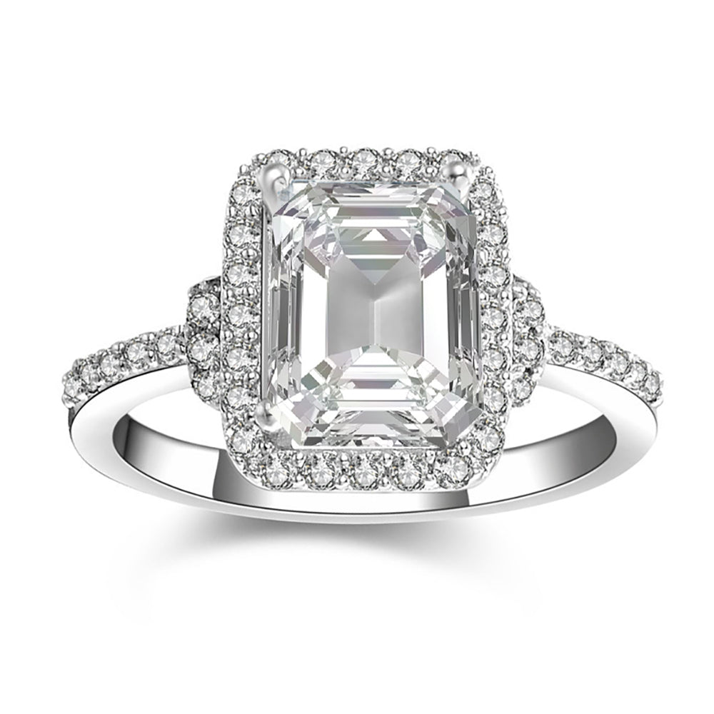 DorianEngagementRingHaloEmeraldSterlingSilverWomenGingerLyneCollection_Silver-1